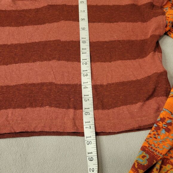 Free People Jamie Tee Moody Combo Small Cropped Top Long Sleeves - Picture 5 of 8